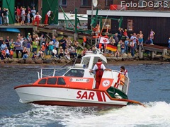 Seenotrettungsboot BUTT/Station Maasholm der DGzRS bei einer Vorführung. Die Arbeit der Besatzungen können Besucher an Nord- und Ostsee am Tag der Seenotretter, 29. Juli 2012, hautnah erleben.