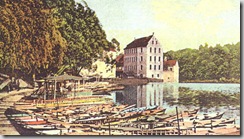 Kahnstation mit Mühle und Wehr, 1930