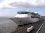 Die "Vision of the Seas" hat in Bremerhaven am Columbuskai festgemacht