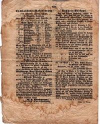Aschersleber Anzeiger / Liste der Auswandererbeförderung von 1852 | Quelle: gescannt von falkue 