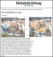 Alte Tuchfabrik verschwindet