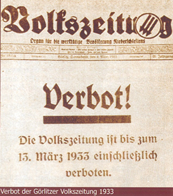 Verbot der Volkszeitung