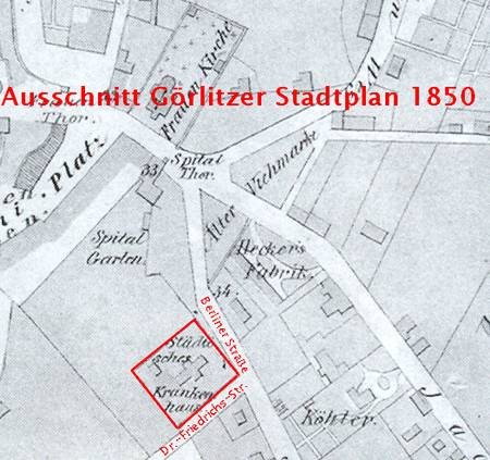 Görlitzer Stadtplan 1850