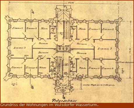 Grundriss der Wohnungen im Wulsdorfer Wasserturm