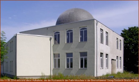 Rückansicht der Fatih-Moschee in Bremerhaven