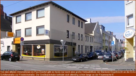 Bäckerei Engelbrecht in der Schillerstraße Ecke Friedrichstraße