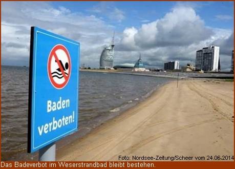 Ein Weserstrandbad ohne Badeerlaubnis