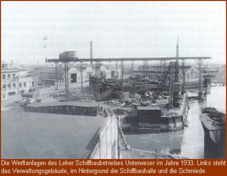 Schiffbaugesellschaft Unterweser im Jahre 1933