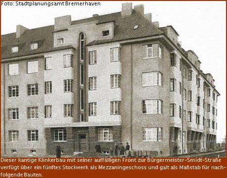 Klinkerbau mit Mezzaningeschoss an der Bürgermeister-Smidt-Strasse