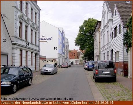 Neuelandstrasse, Blick vom Süden - heute