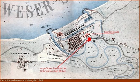 In der Nähe der Rampenstraße stand die Mühle von Heinrich Dohrmann