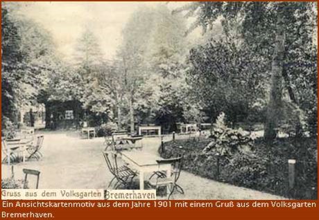 Gruß aus dem Volksgarten Bremerhaven aus dem Jahre 1901