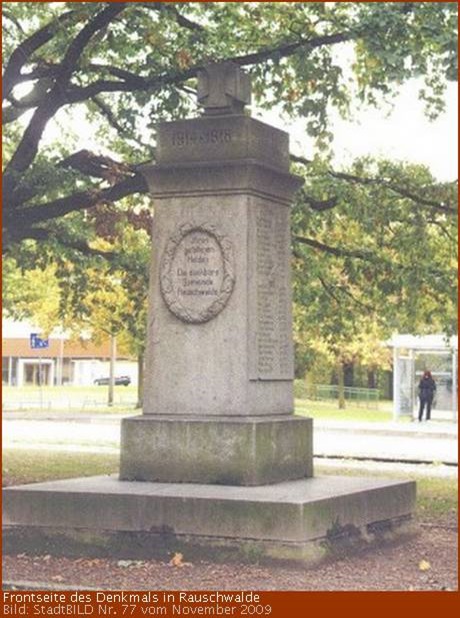 Frontseite Denkmal Rauschwalde