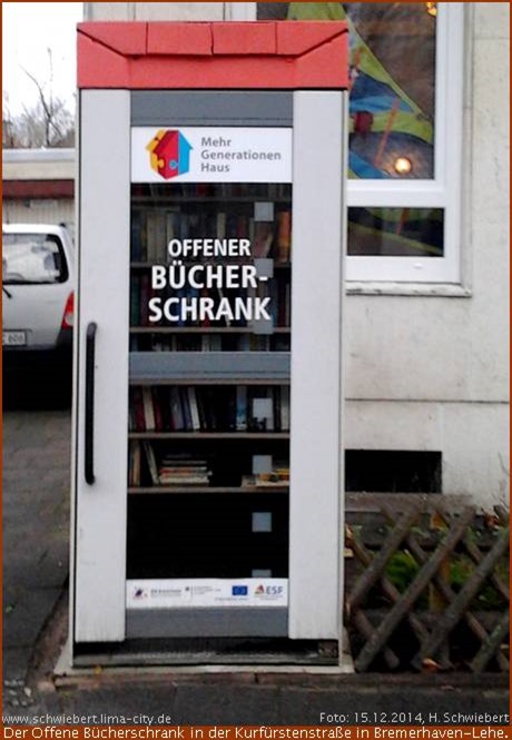 Offener Bücherschrank in Bremerhaven, Kurfürstenstraße 