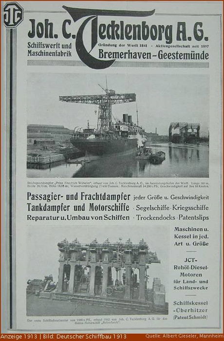 Joh. C. Tecklenborg Werbung