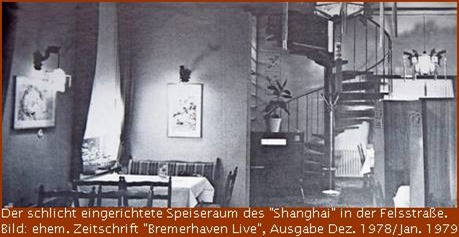 Speiseraum Restaurant "Shanghai"