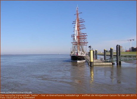 Die "Sedov" eröffnet Windjammer-Saison 2015