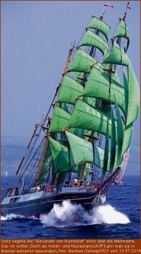 "Alexander von Humboldt" segelt nach Bremen