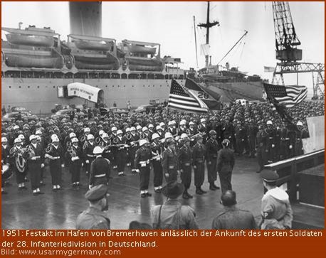 1951 Ankunft 28. Infantrie Division in Bremerhaven