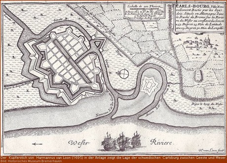 Die Wesermündung im 17. Jahrhundert