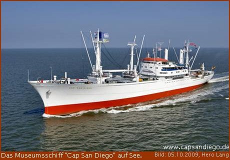Museumsfrachtschiff "Cap San Diego" kommt nach Bremerhaven