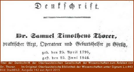 220. Geburtstag Samuel Timotheus Thorer