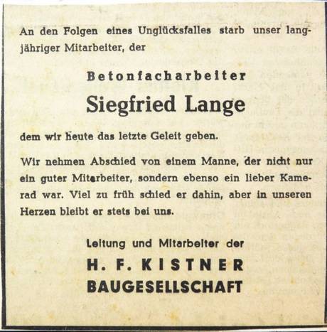 Die H. F. Kistner Baugesellschaft