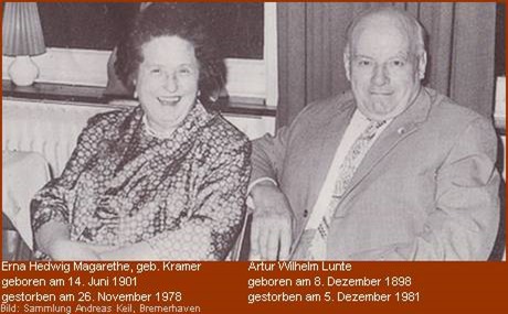 Ehepaar Artur und Erna Lunte