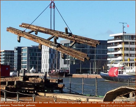 Die Steganlage im Neuen Hafen wird erneuert